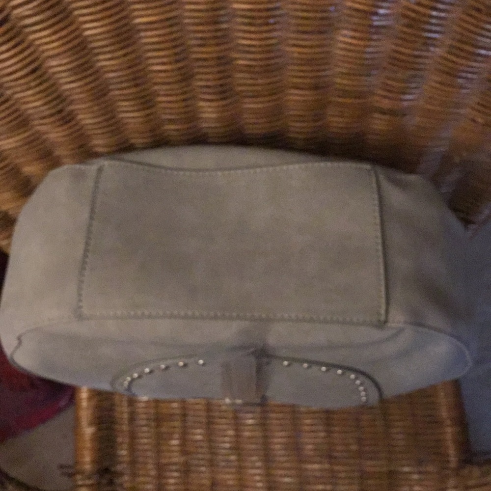 Gray with Silver Faux Leather Large Hobo Bag NEW - Picture 3 of 6